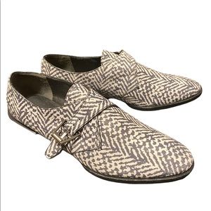 100$ OFF!!!! Alexander Wang Oxford Loafers calf hair zebra print